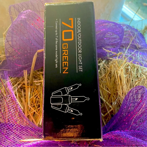 70 Green Mini Light 14.37’Ft Black Wire Lighted Length String Halloween Lights - Picture 3 of 8